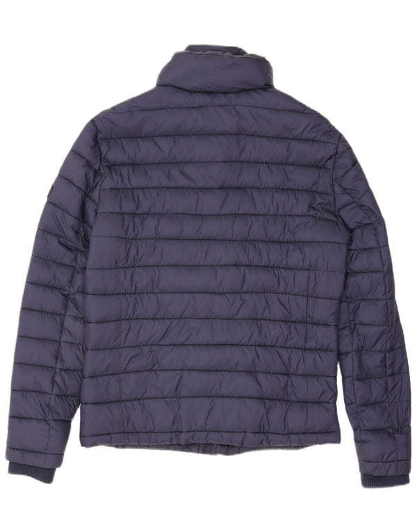 Superdry Veste matelassée pour homme UK 36 Small Bleu marine Nylon