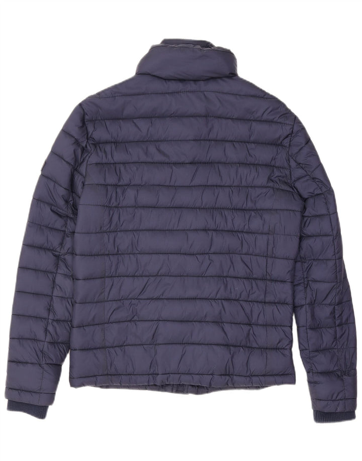 Superdry Veste matelassée pour homme UK 36 Small Bleu marine Nylon