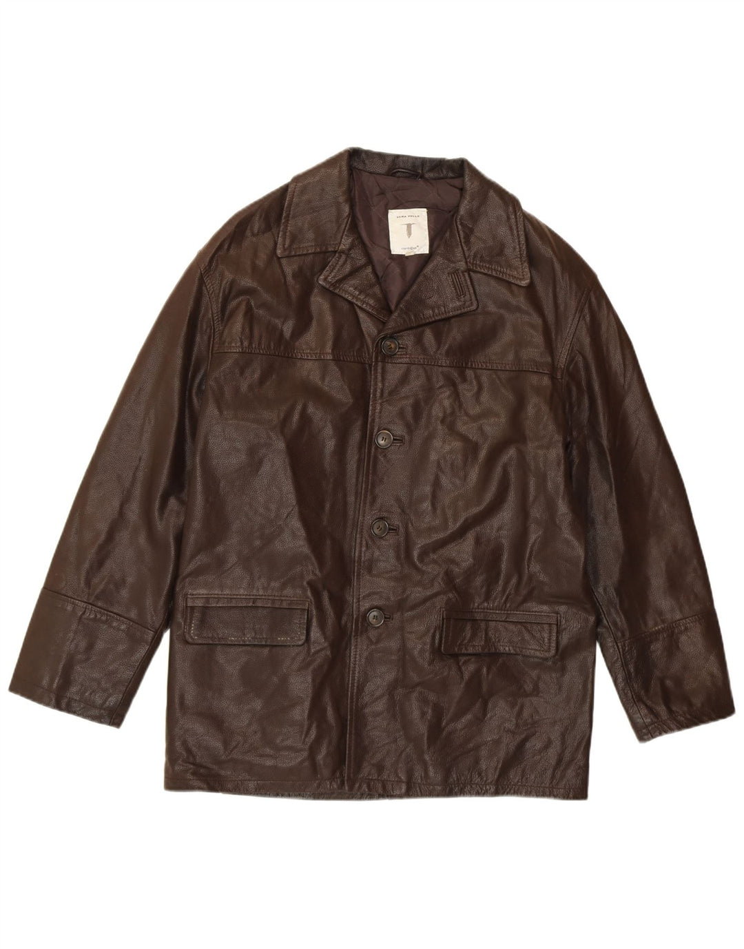 CONBIPEL Veste en Cuir Homme IT 46 Petit Cuir Marron Classique