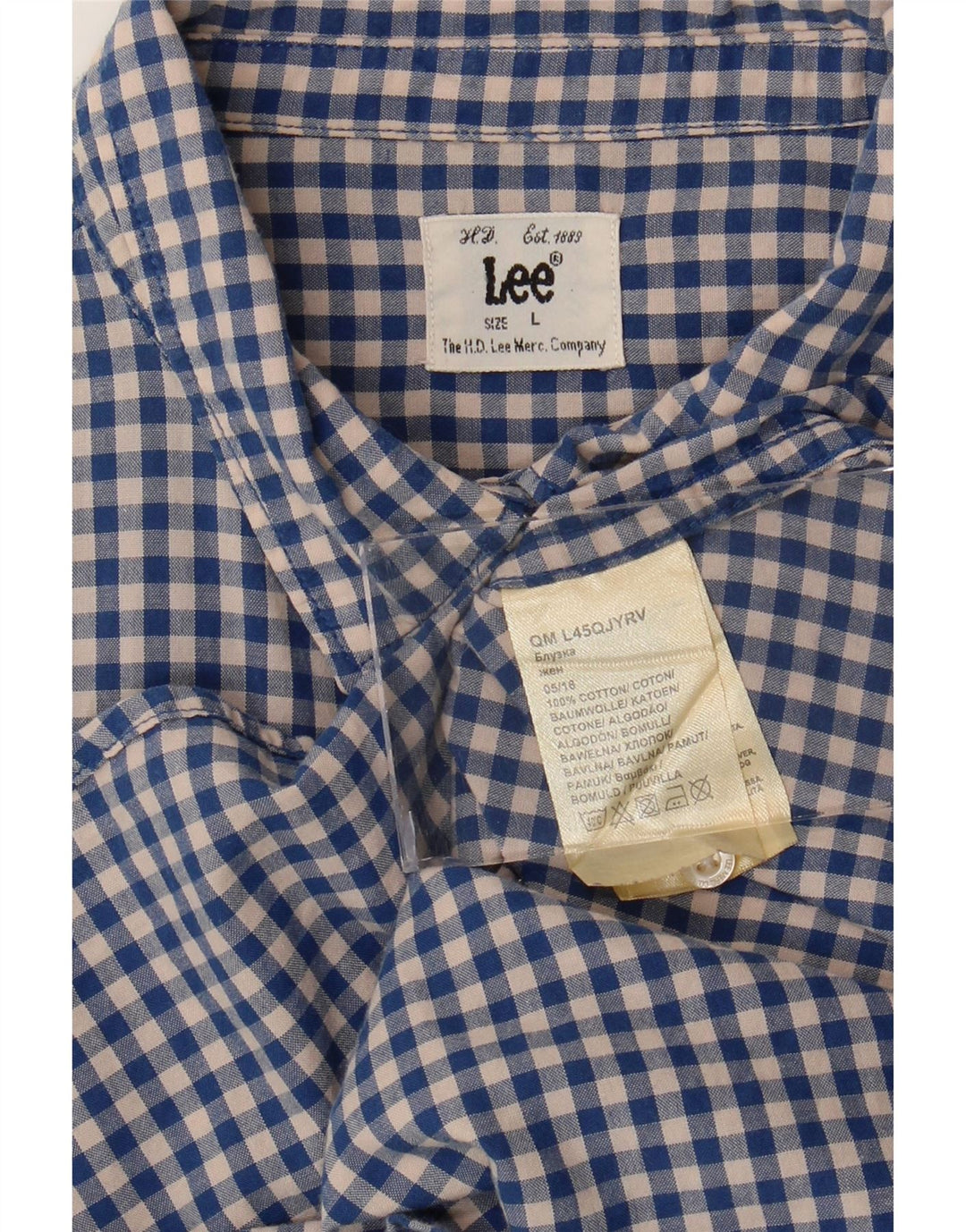 LEE Chemise Homme Grand Bleu Vichy Coton