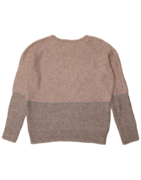 Fat Face Pull col bateau pour femme UK 8 Small Gris Colorblock Nylon