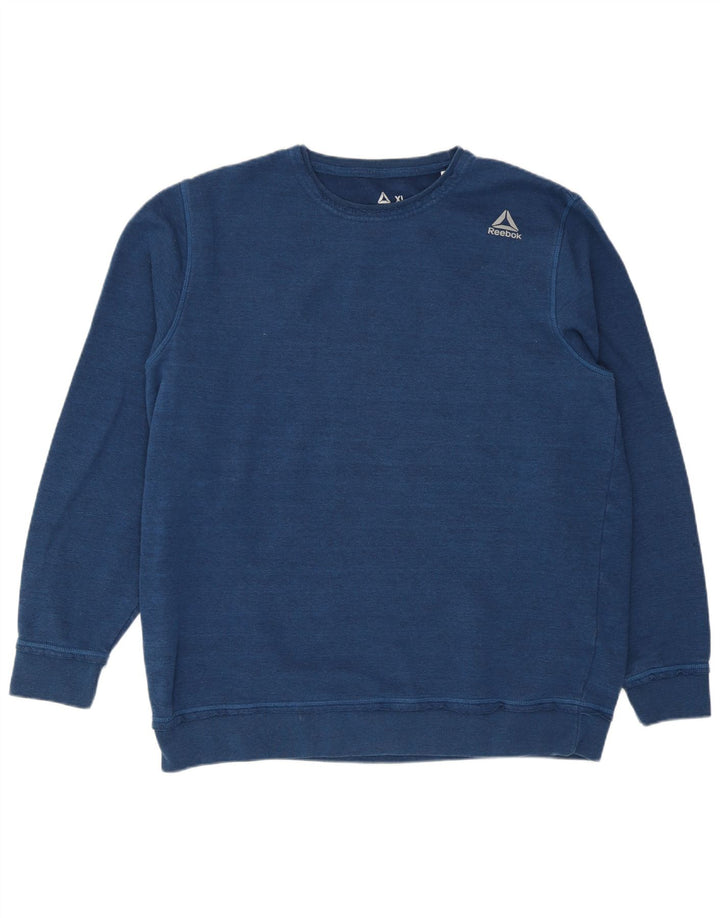 Reebok Sweatshirt Jumper XL Bleu Marine Coton Homme