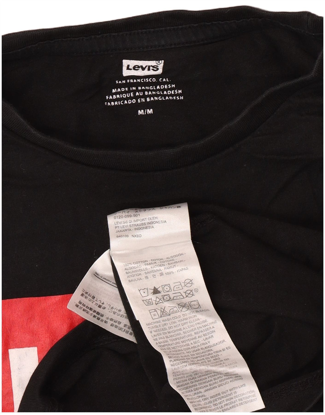 Levi's Tee-Shirt Graphic Homme Noir Moyen Coton