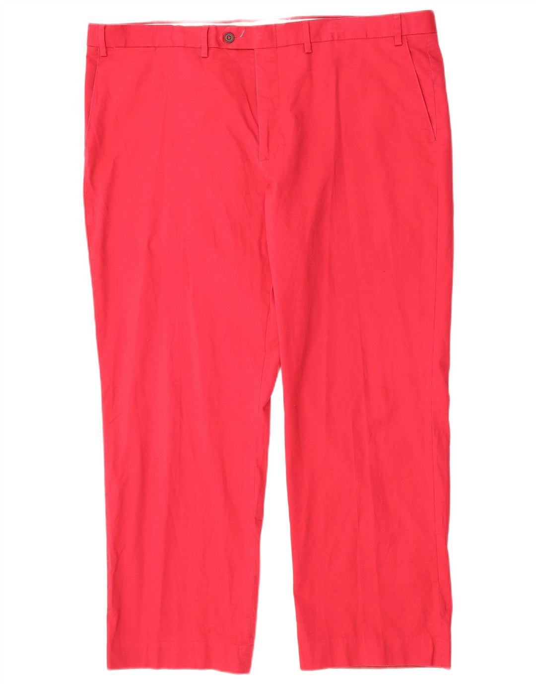 Marks & Spencer Pantalon de Costume Droit Femme W42 L29 Coton Rouge