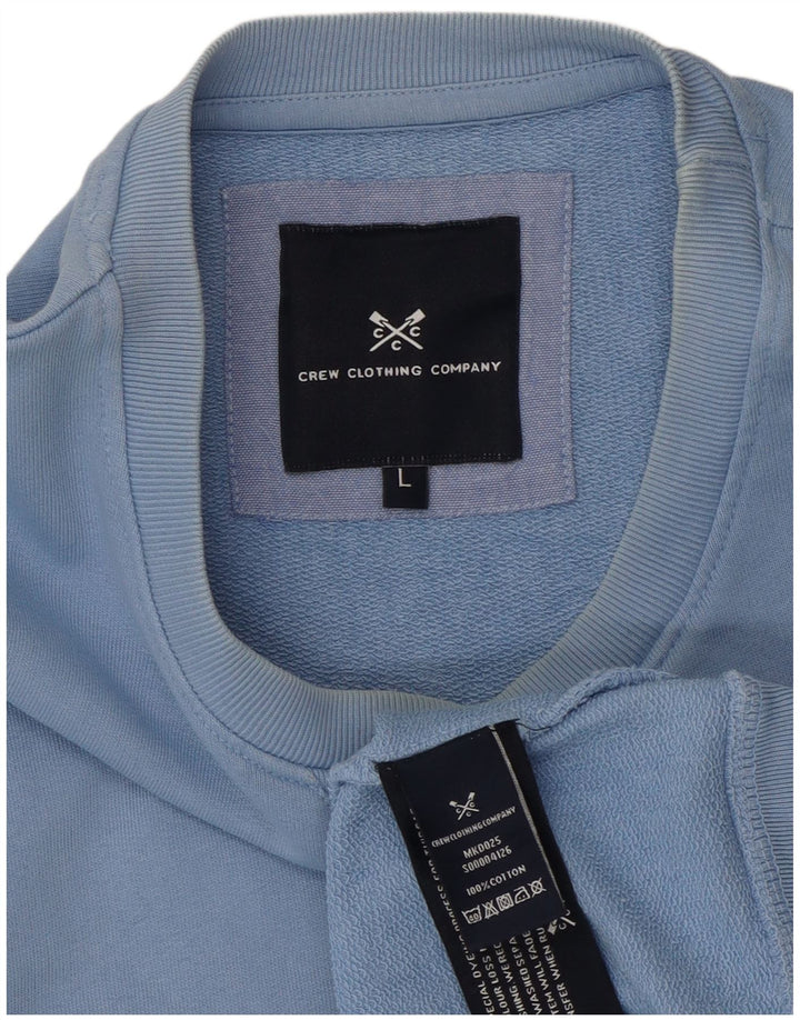Crew Clothing Sweat-shirt pour homme en coton bleu Taille L
