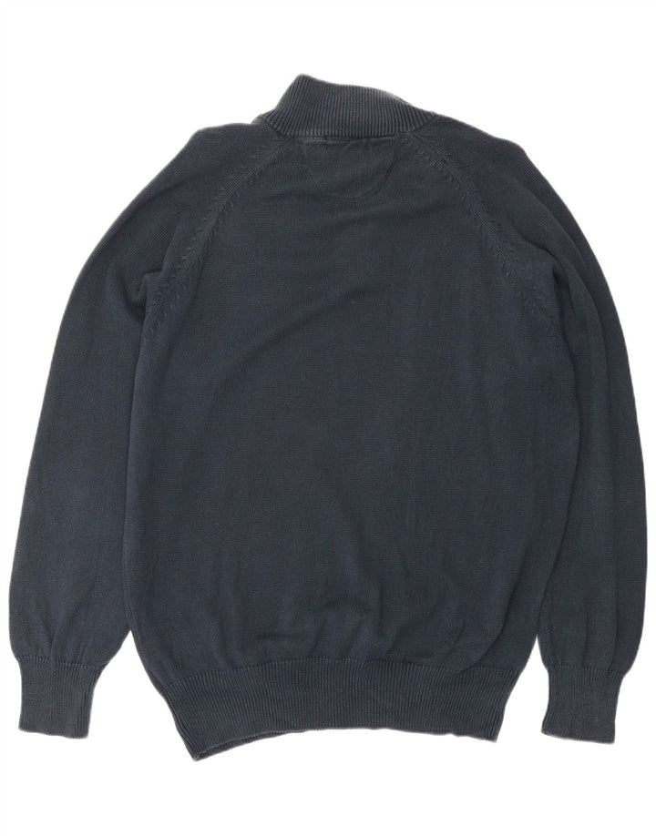 Slam Pull col zippé homme XL bleu marine coton