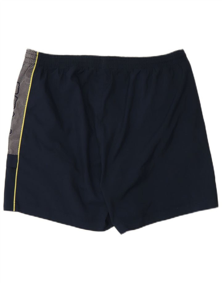 FILA Short de Sport Graphique Homme Bleu Marine Large