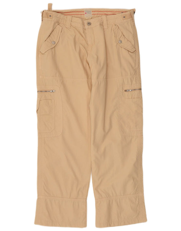 Think Pink Pantalon Cargo Droit Femme Large W34 L28 Coton Beige