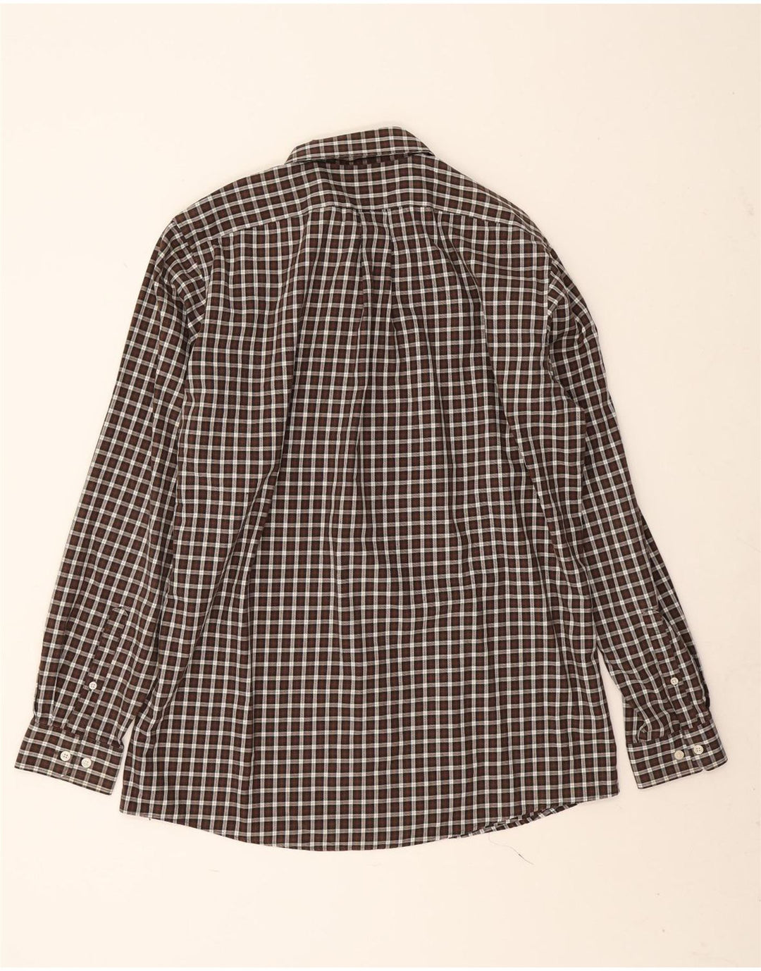 Eddie Bauer Chemise haute coupe classique pour homme en coton vichy marron