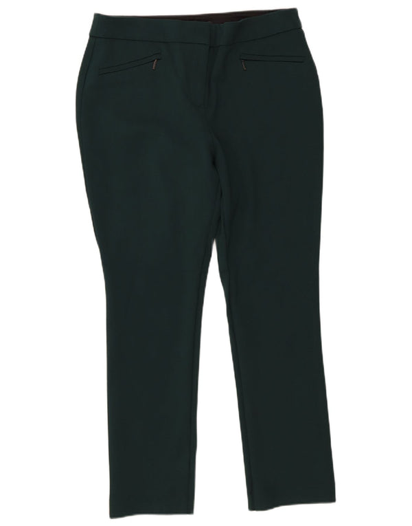 Marks & Spencer Pantalon décontracté slim pour femme UK 12 Medium W30 L26 Vert