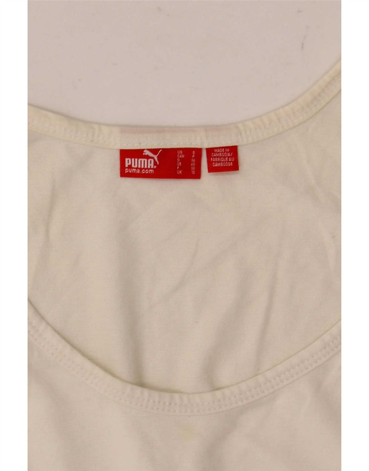 Puma Débardeur pour femme UK 8 Small Blanc cassé