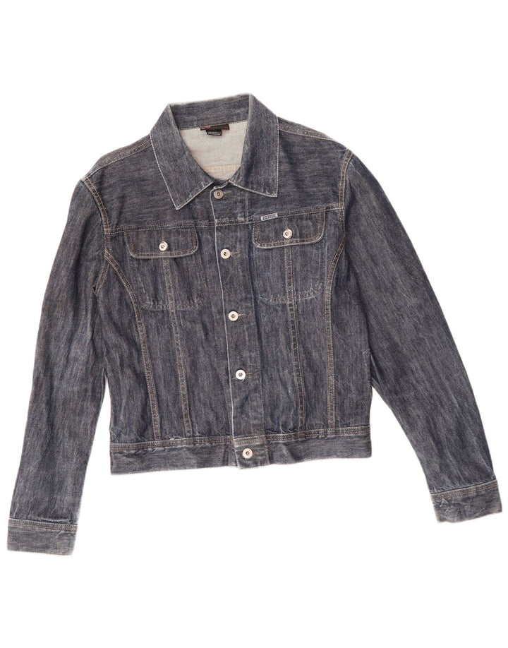 DIESEL Veste en jean pour femme UK 14 Bleu moyen en coton