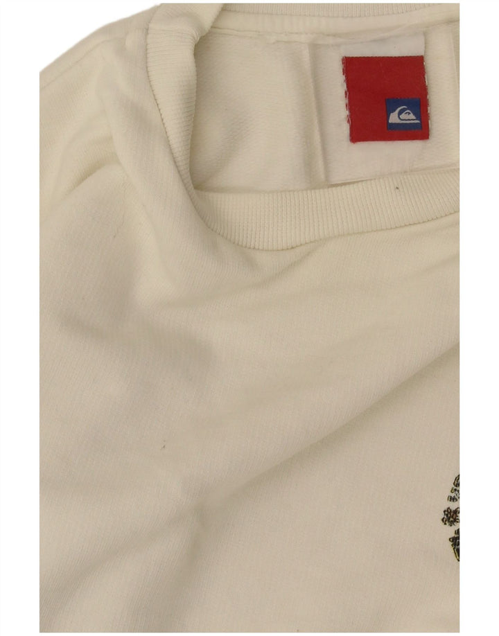 Quiksilver Sweat-shirt graphique pour garçon 11-12 ans Blanc