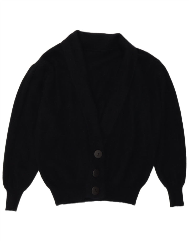 vintage Femme Cardigan Pull UK 16 Grand Bleu Marine