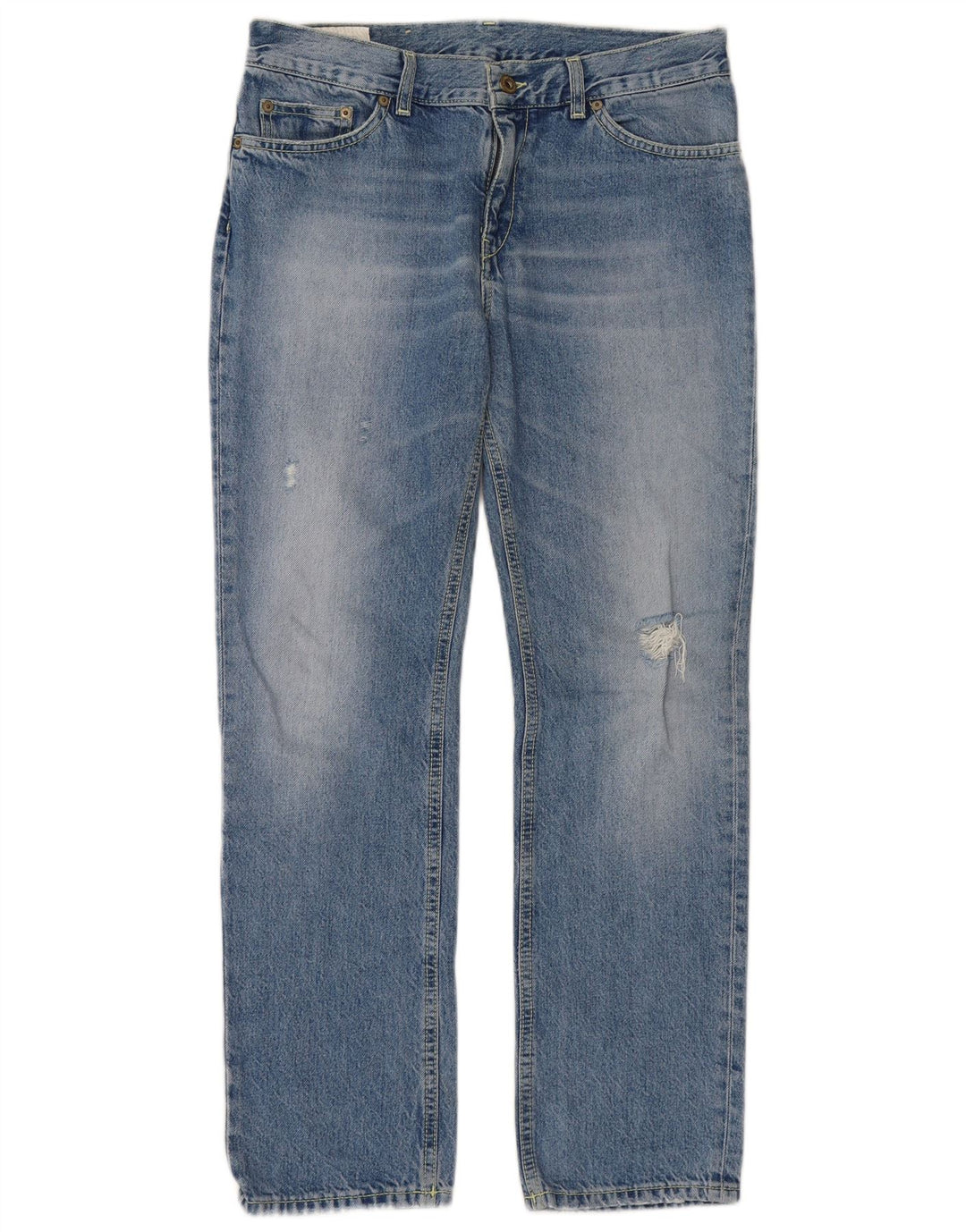 Dondup Jean droit vieilli femme W27 L28 coton bleu