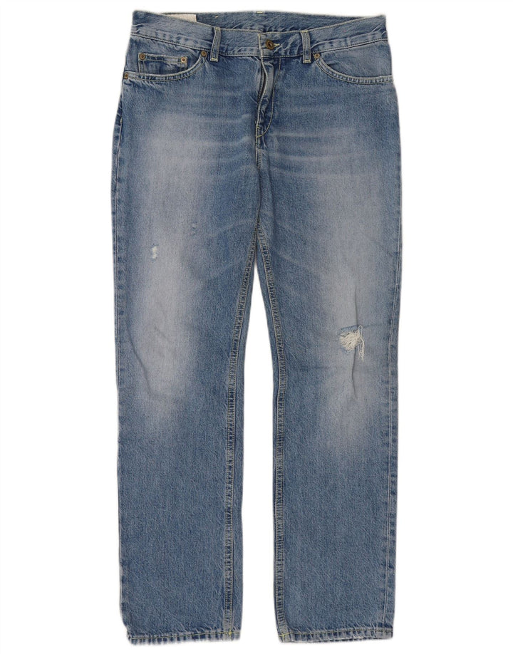 Dondup Jean droit vieilli femme W27 L28 coton bleu