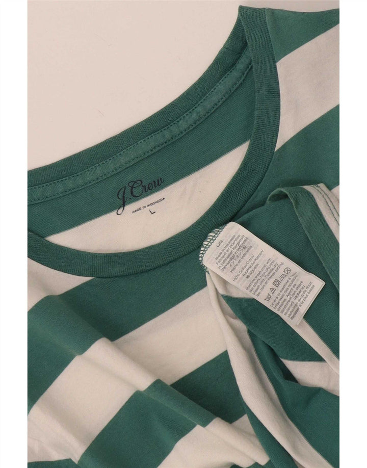 J. Crew T-Shirt Homme Haut Large Coton Rayé Vert