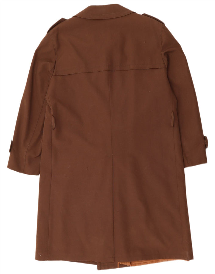 vintage Mens Double Breasted Trench Coat UK 38 Brun Moyen