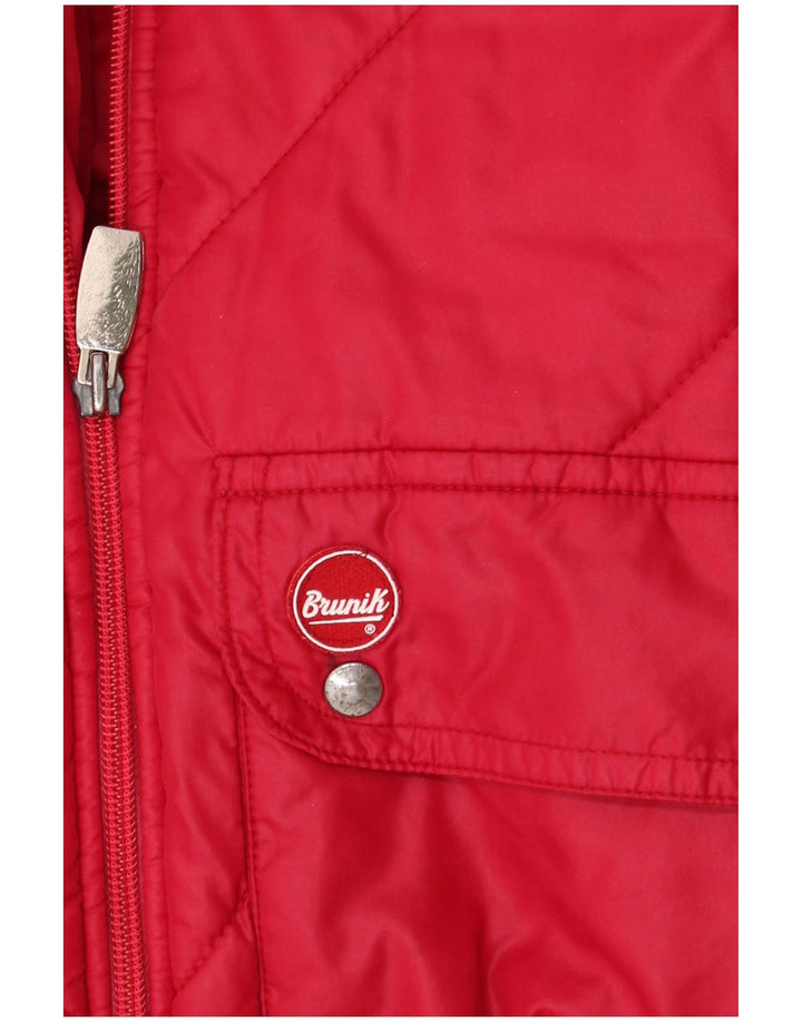 Brunik Veste matelassée pour homme UK 38 Medium Rouge Colourblock