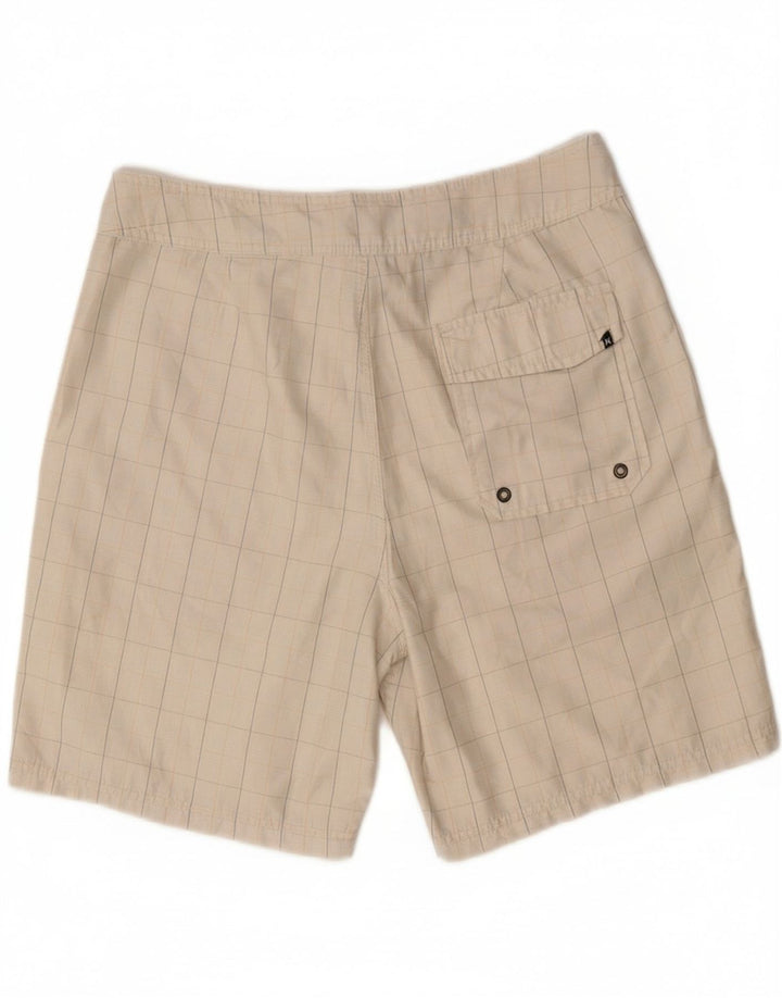 HURLEY Mens Swimming Shorts Medium  White Check Polyester Vintage Hurley and Second-Hand Hurley from Messina Hembry 
