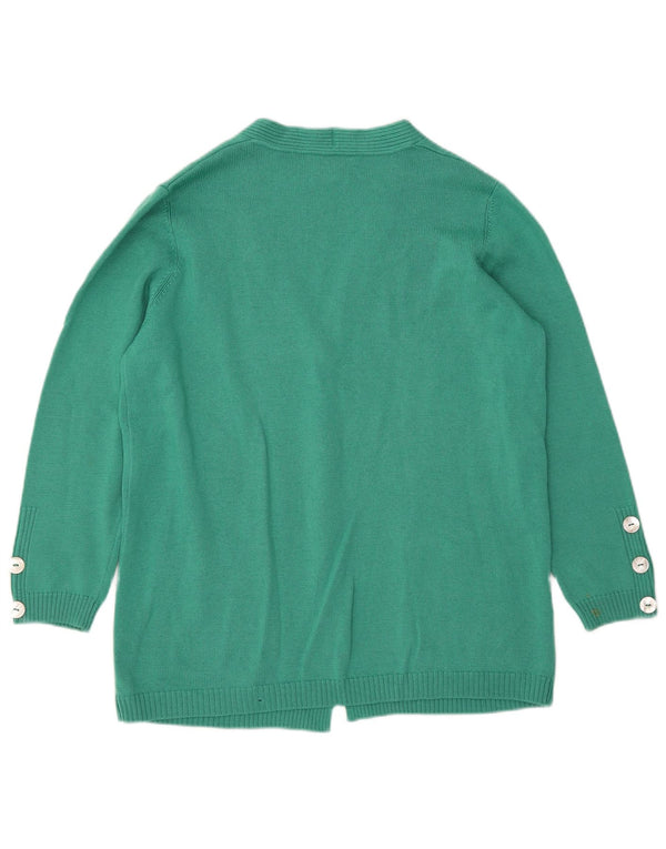 LUISA SPAGNOLI Pull Cardigan Femme UK 14 Laine Vert Moyen