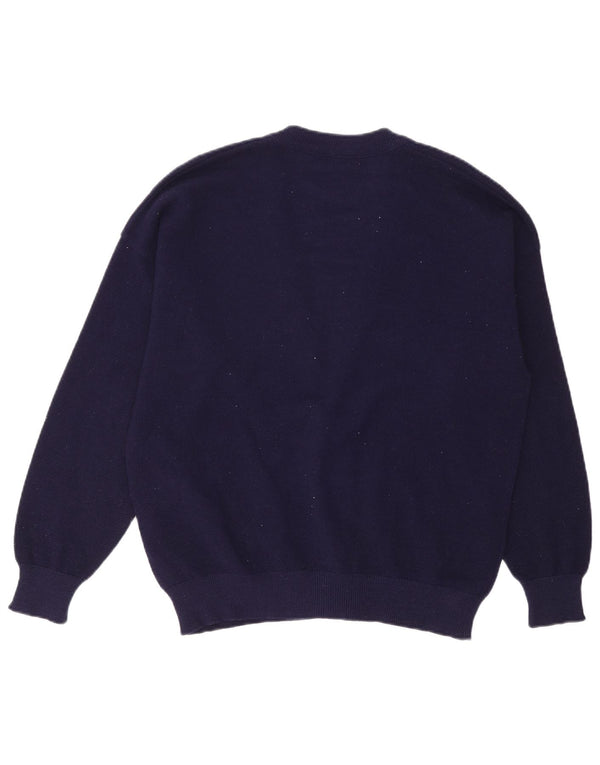 Lacoste Homme Cardigan Pull Taille 6 XL Bleu Marine Laine