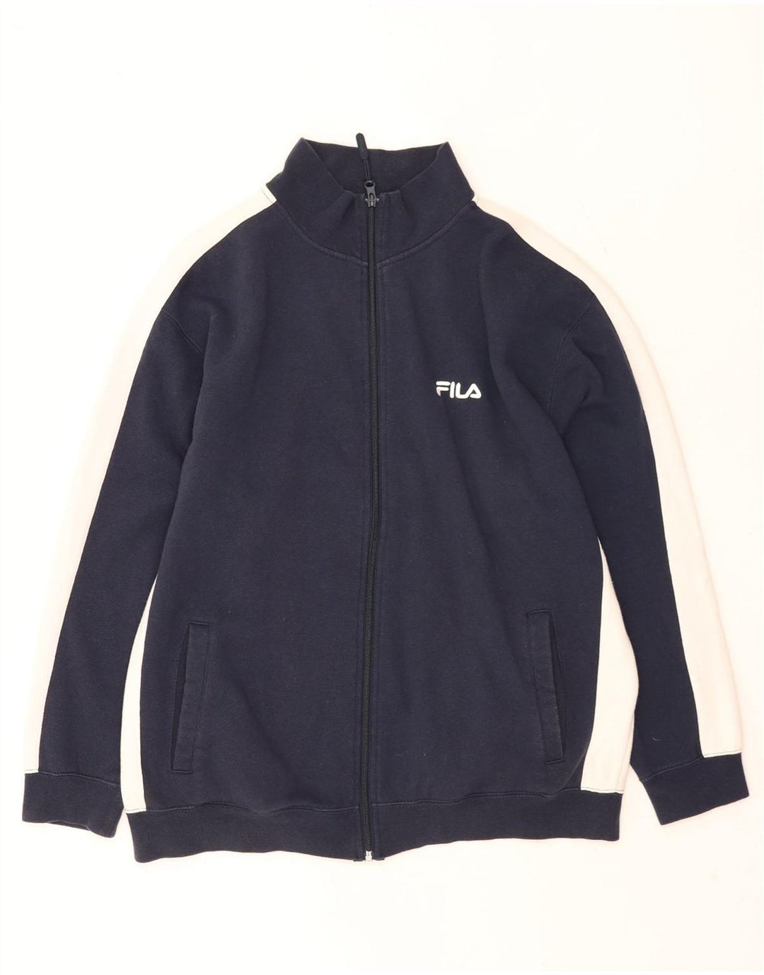 Fila Veste de survêtement pour homme en coton color block Bleu marine Taille L