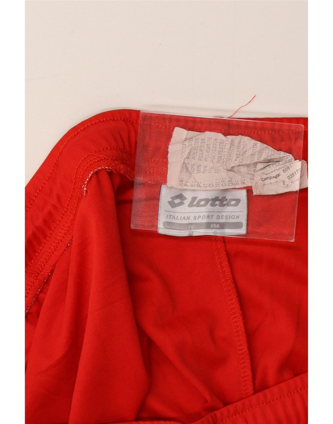 LOTTO Short de Sport Homme Rouge Moyen Polyester