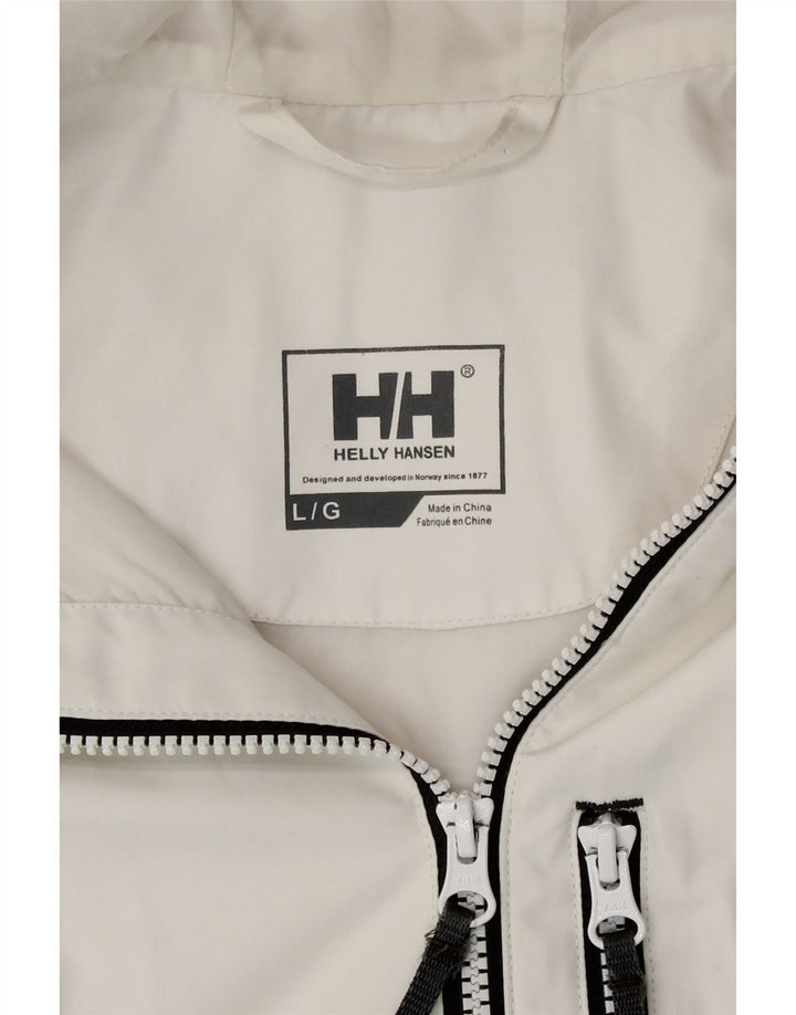 Helly Hansen Manteau imperméable à capuche pour femme UK 16 Large Blanc