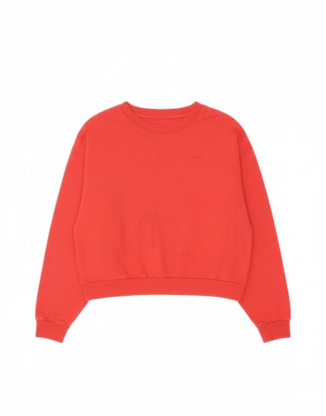 Levi's Femme Crop Oversize Sweatshirt Jumper UK 10 Petit Rouge Coton