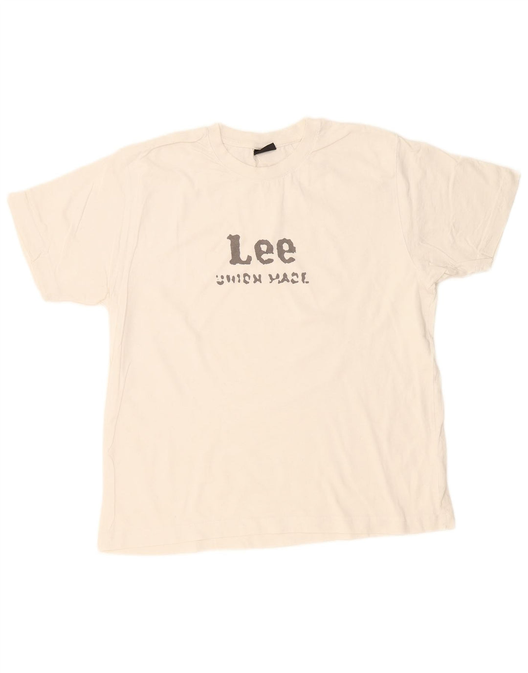 LEE T-shirt graphique pour femme UK 16 Grand coton blanc
