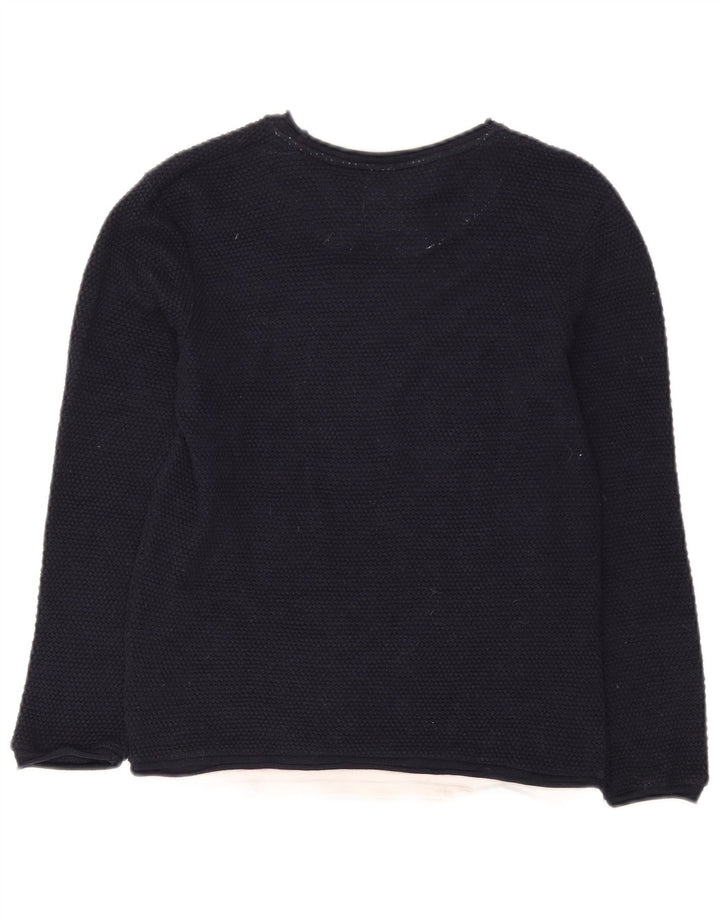 Zara Pull Col Ras Du Cou Homme Bleu Marine Moyen