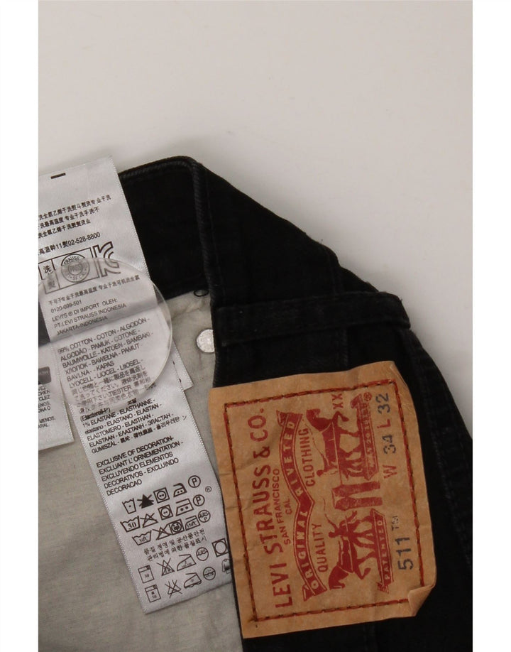 LEVI'S Jean Slim 511 Homme W34 L32 Noir Coton