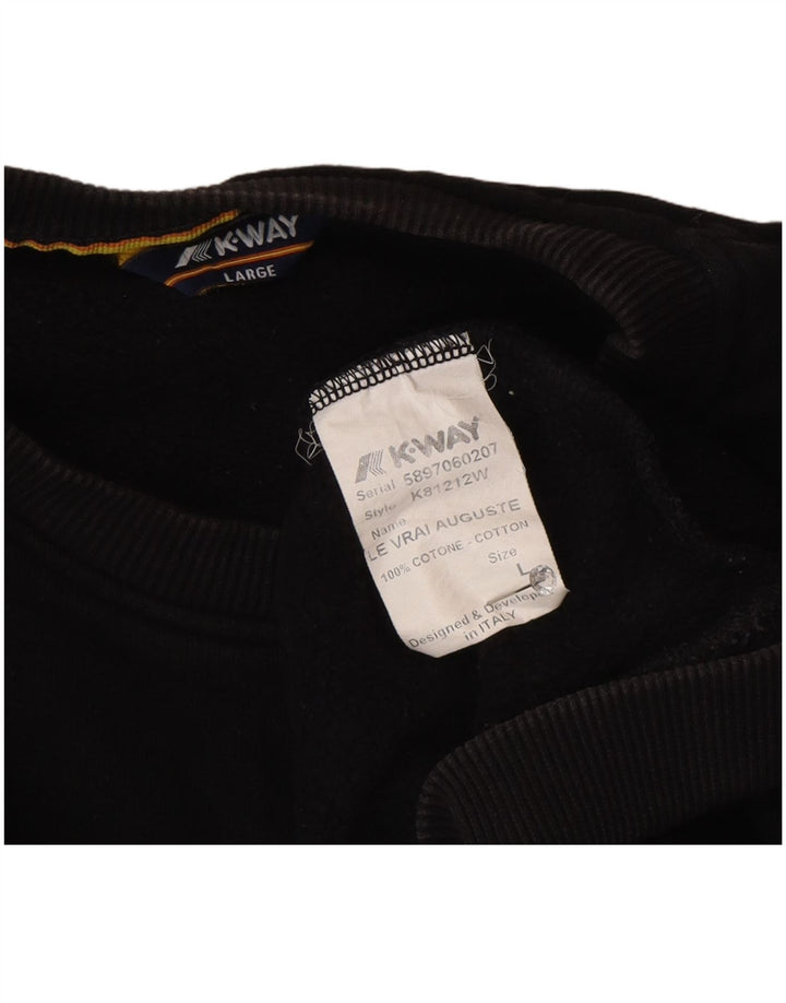 K-Way Sweat-shirt pour homme en coton noir Taille L