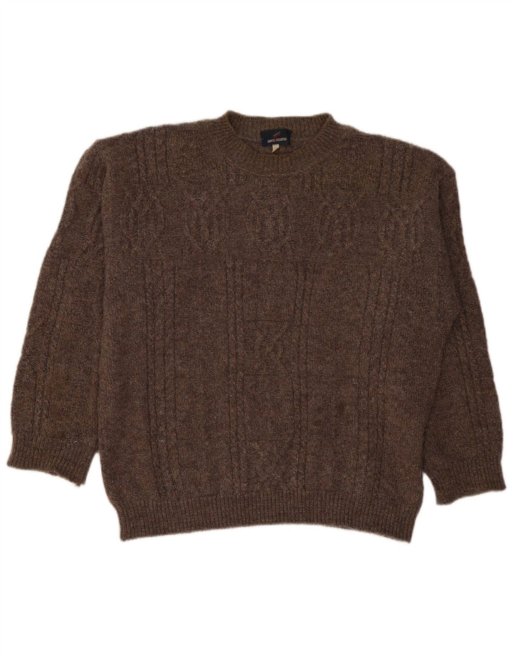Daniel Hechter Pull col rond pour homme XL Marron