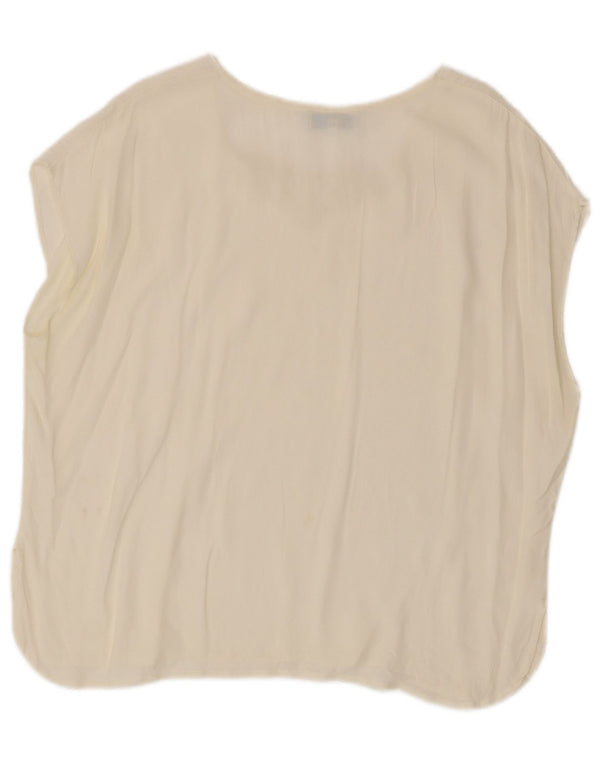 Fiori di Chiara Femme Blouse Top IT 50 XL Blanc Floral Acétate
