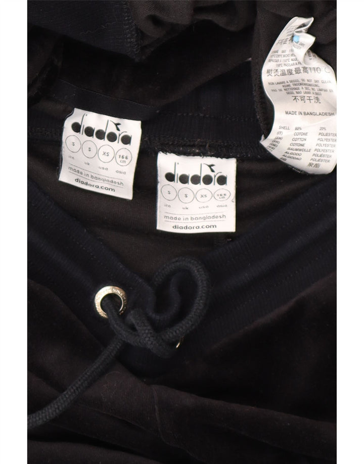 DIADORA Survêtement surdimensionné en velours pour femme UK 10 Small Noir