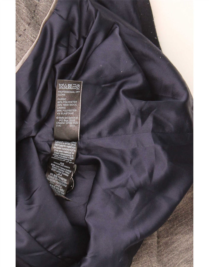 Marks & Spencer Veste blazer autographe à 2 boutons pour femme UK 12 Gris moyen