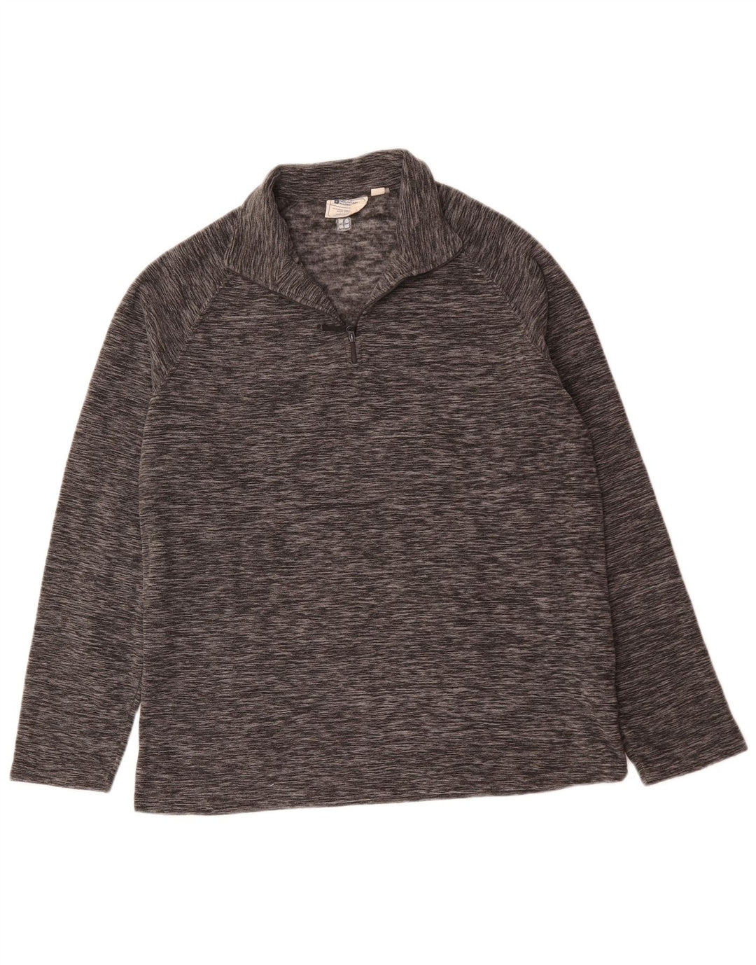 Mountain Warehouse Pull polaire à col zippé pour homme, en polyester moucheté, gris, grand