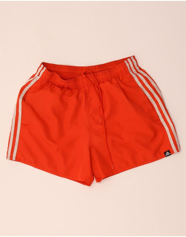 Adidas Short de sport homme rouge moyen polyester
