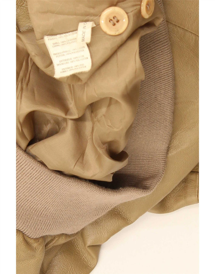 veste bomber en cuir homme vintage UK 42 XL Beige