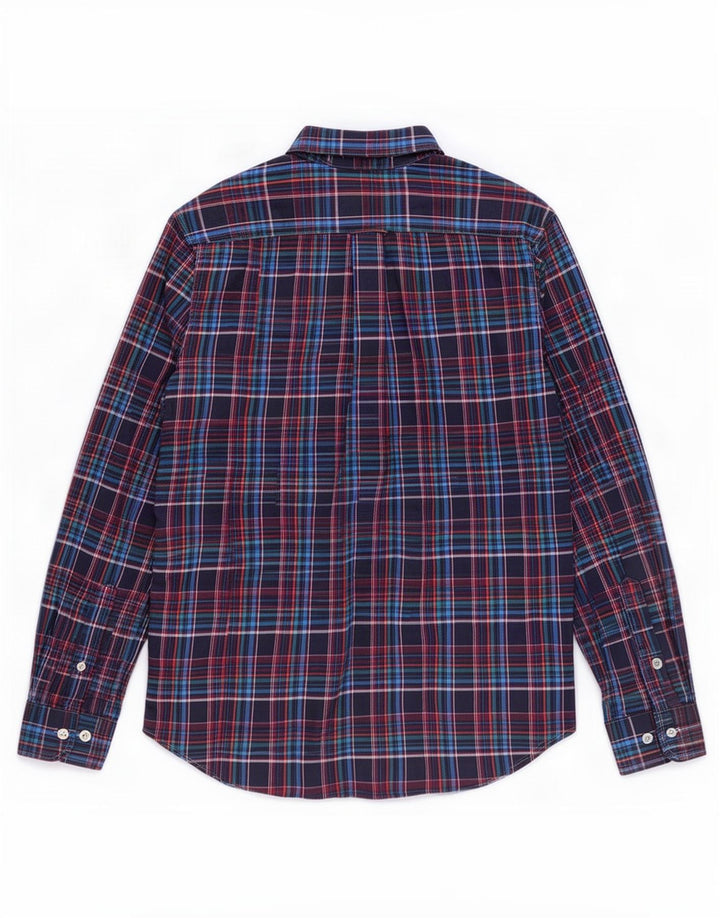 Nautica Chemise Homme Bleu Marine Moyen Carreaux Coton