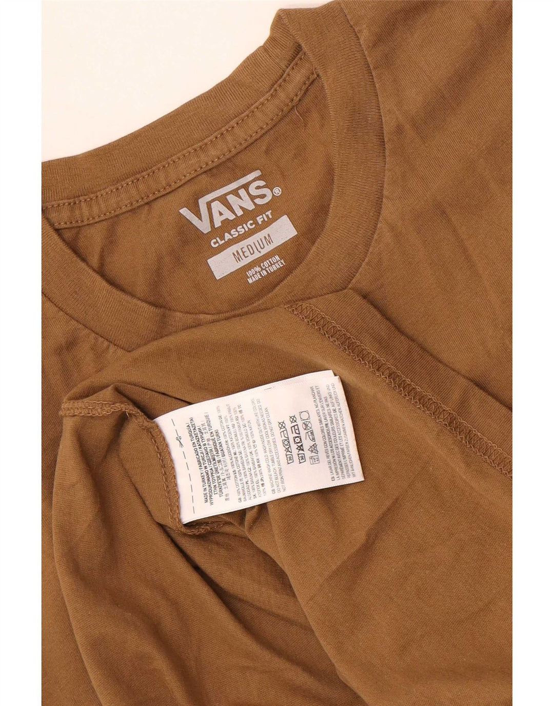 Vans T-shirt graphique coupe classique pour homme en coton beige moyen