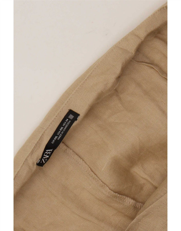 Jupe Sarong Femme Zara 2XL W34 Beige