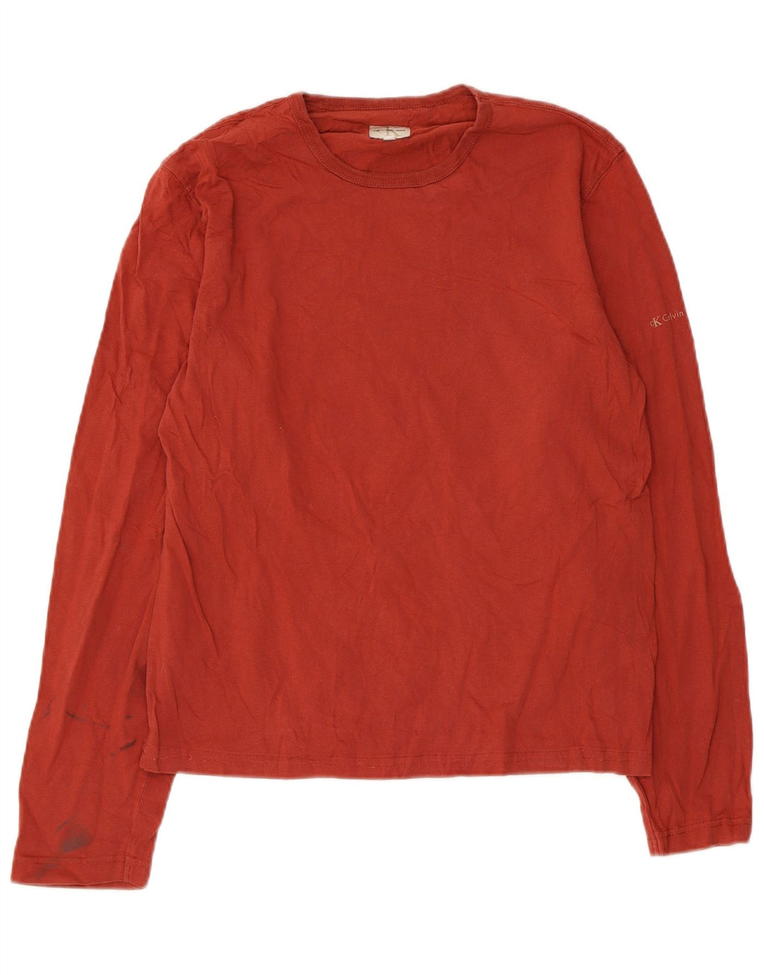 Calvin Klein Jeans Haut à Manches Longues Homme Rouge Moyen Coton