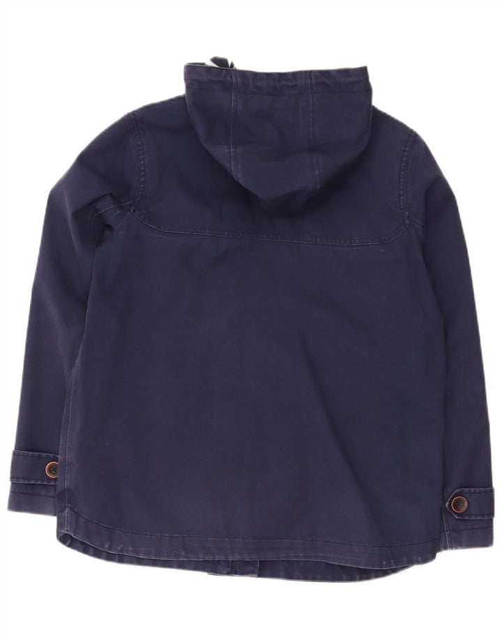 Joules Manteau imperméable à capuche pour femme UK 12 en coton bleu marine moyen