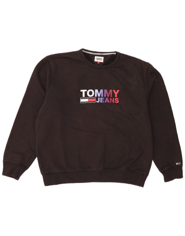 Tommy Hilfiger Sweat-shirt graphique pour homme 2XL en coton noir