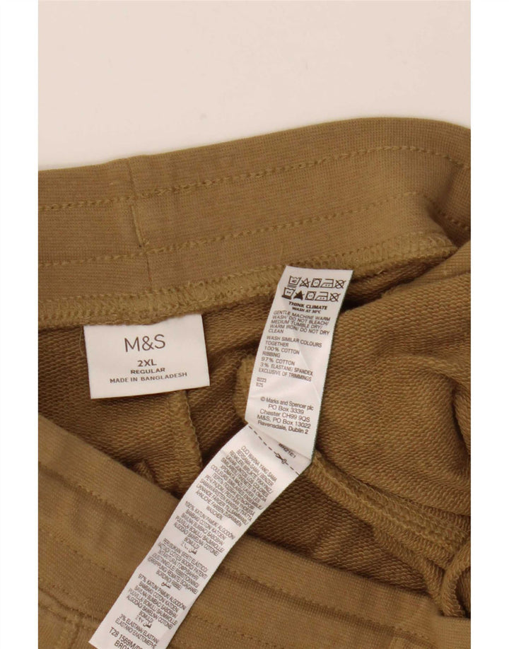 Marks & Spencer Pantalon de survêtement pour homme 2XL Beige Coton