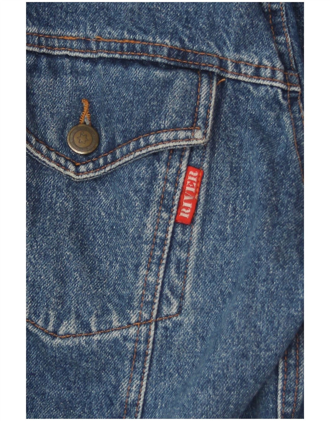 River Veste en jean pour homme UK 42 XL Bleu