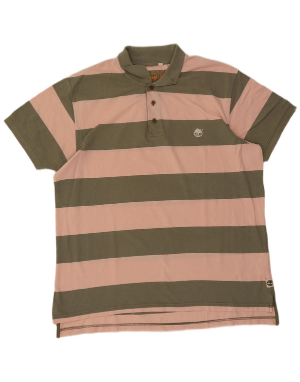 Timberland Polo Homme 2XL Vert Rayé Coton